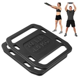 Cast Iron Ruck Weights for Backpack, 10LB Pair Ruck Plate, Weight Plate with Smooth Handle, Textured Finish for Rucking, Hiking, Swings