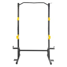 Squat Stand Power Rack, Multi-Functional Power Rack with Pull up Bar, Hook, and Weight Plate Storage Attachment, Adjustable Power Rack Cage