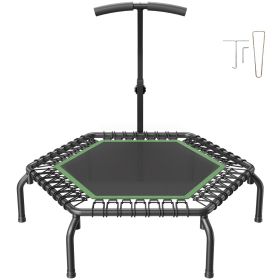 54.5" Mini Fitness Trampoline Adults Indoor Exercise Rebounder with Handle