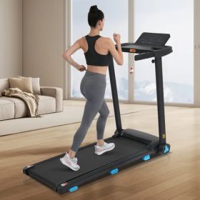 Treadmill With Incline, 3.0HP Quiet Foldable Treadmills For Home, 10.0MPH 300 LBS Weight Capacity Home Exercise Equipment Treadmills With Heart R (Option: defaulttitle)